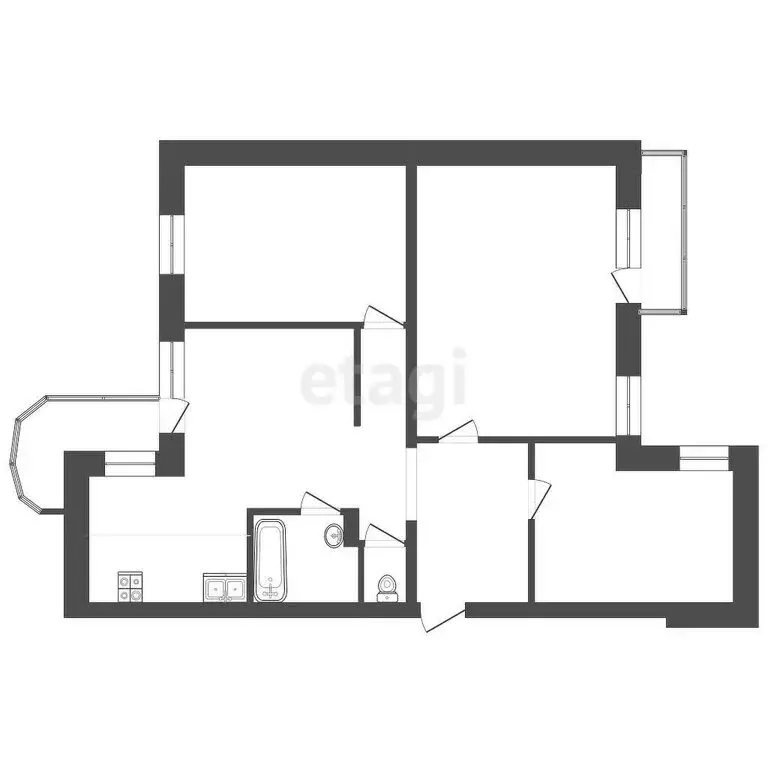 4-комнатная квартира: Абакан, улица Торосова, 17 (106.7 м) - Фото 0