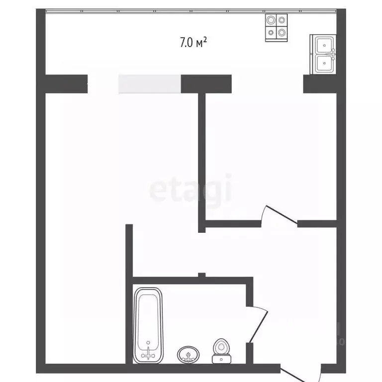 2-к кв. Тюменская область, Тюмень ул. Бабарынка, 20а (31.0 м) - Фото 1
