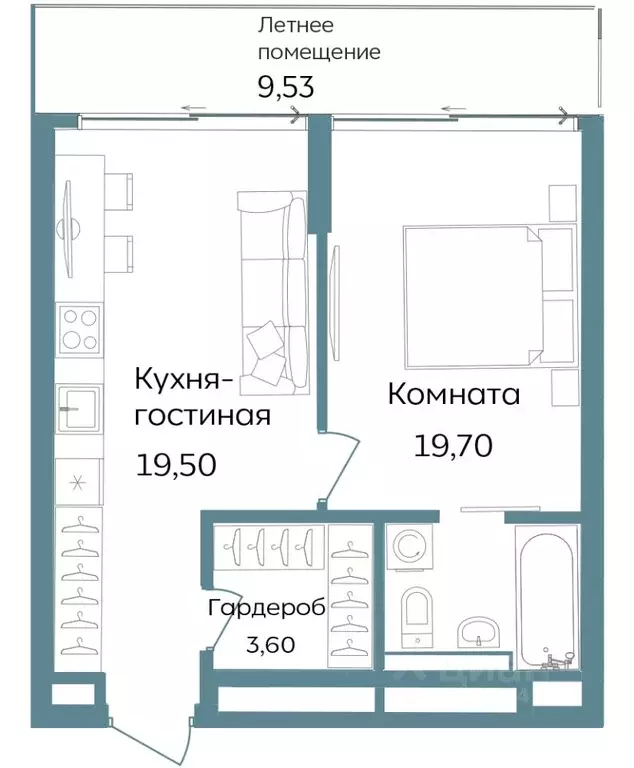 2-к кв. Крым, Саки ул. Морская (52.33 м) - Фото 1