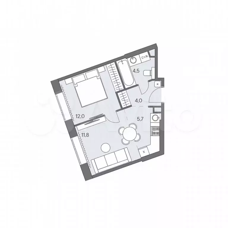 2-к. квартира, 38 м, 14/31 эт. - Фото 0