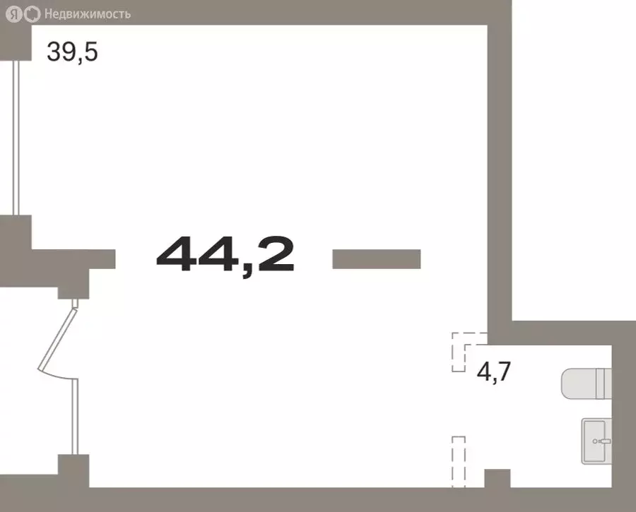 Помещение свободного назначения (44.18 м) - Фото 1