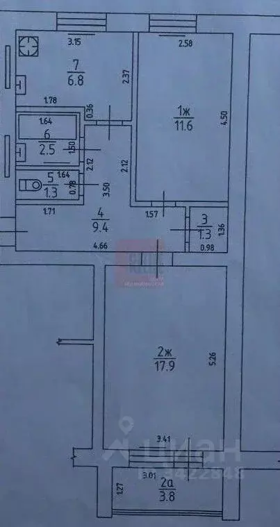 2-к кв. Калининградская область, Калининград Книжная ул., 2А (50.8 м) - Фото 2