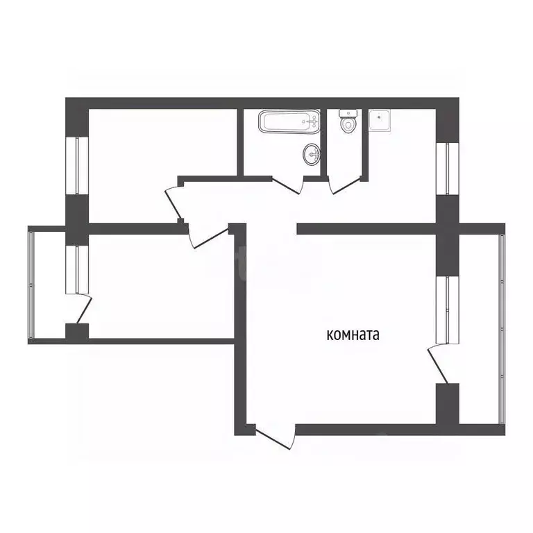 3-к кв. Красноярский край, Красноярск Судостроительная ул., 99 (66.4 ... - Фото 2