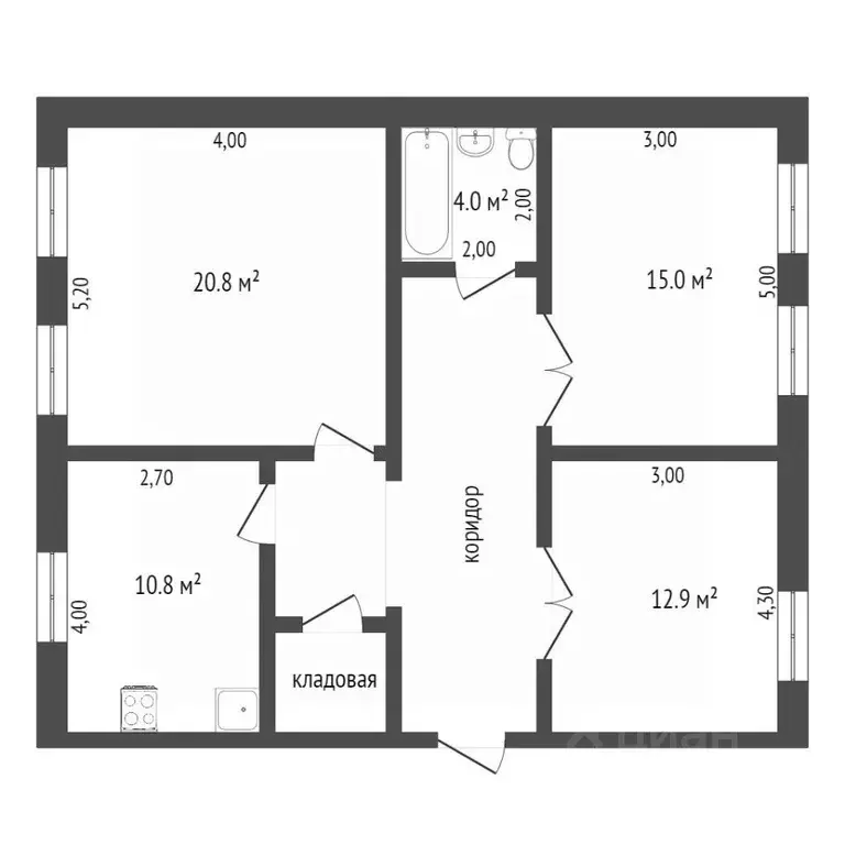 3-к кв. Севастополь просп. Октябрьской Революции, 20 (69.2 м) - Фото 2