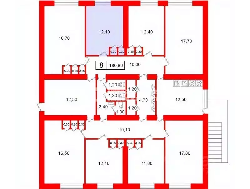 Комната Санкт-Петербург ул. Брянцева, 17 (12.1 м) - Фото 2