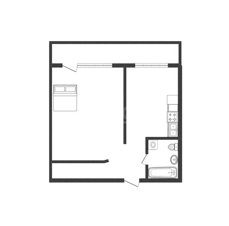 1-комнатная квартира: Абакан, улица Чертыгашева, 197Вк1 (38.5 м) - Фото 0