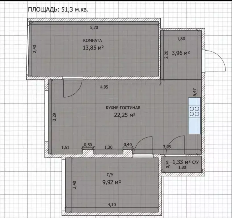 1-к кв. Краснодарский край, Новороссийск городской округ, с. Мысхако ... - Фото 2
