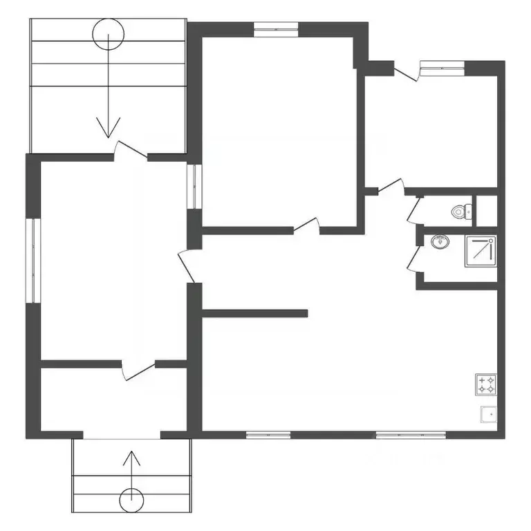 3-к кв. Амурская область, Благовещенский район, с. Волково Советский ... - Фото 2