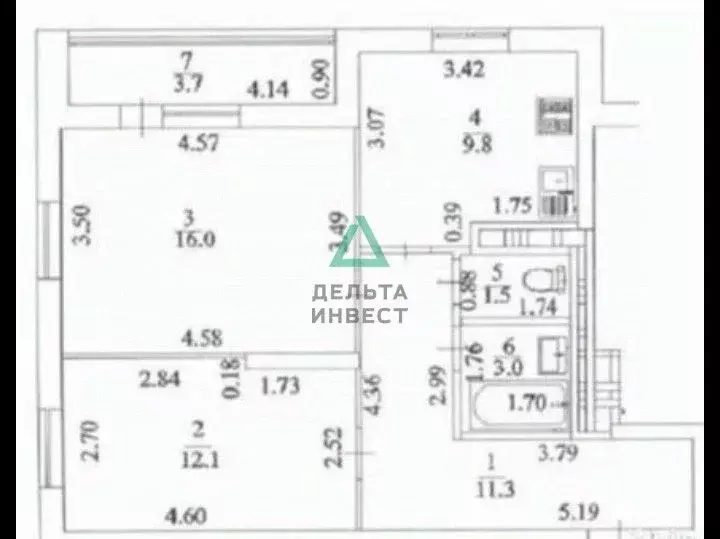 2-к кв. Башкортостан, Уфа ул. Гази Загитова, 7 (53.7 м) - Фото 2