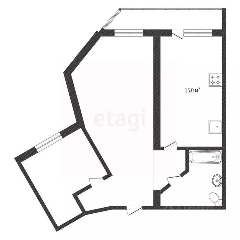 2-к кв. Амурская область, Благовещенск Игнатьевское ш., 12/4 (52.1 м) - Фото 1