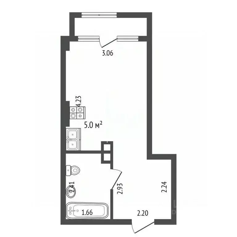 Студия Ростовская область, Ростов-на-Дону, Нахичевань ул. 23-я Линия, ... - Фото 2
