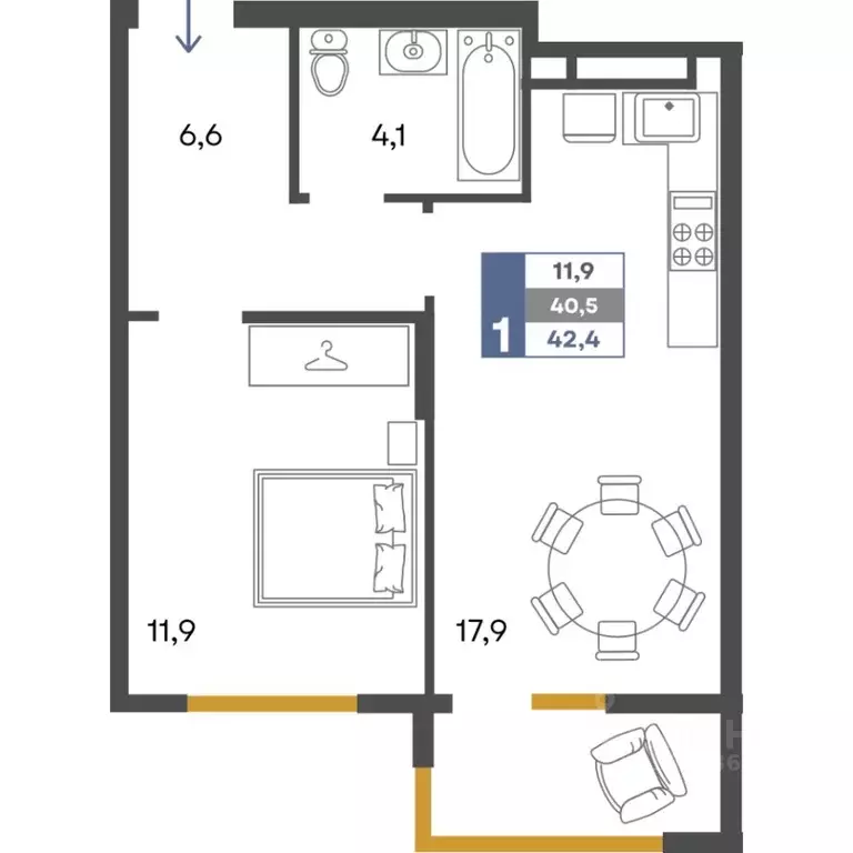 1-к кв. Крым, Симферопольский район, Добровское с/пос, с. Перевальное ... - Фото 1