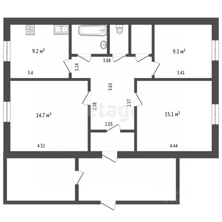 Дом в Тюменская область, Тюмень ул. Чусовская (65 м) - Фото 2