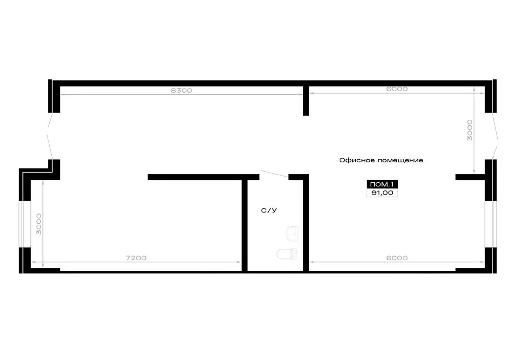Помещение свободного назначения (91 м) - Фото 2