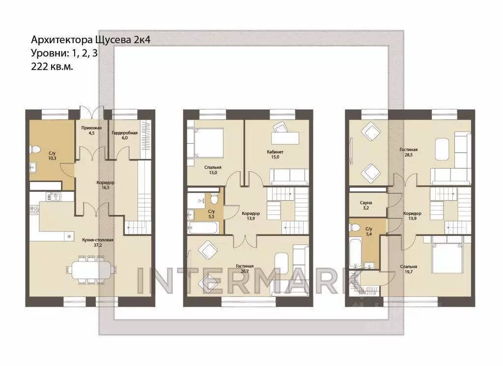 6-к кв. Москва ул. Архитектора Щусева, 2к4 (222.0 м) - Фото 2