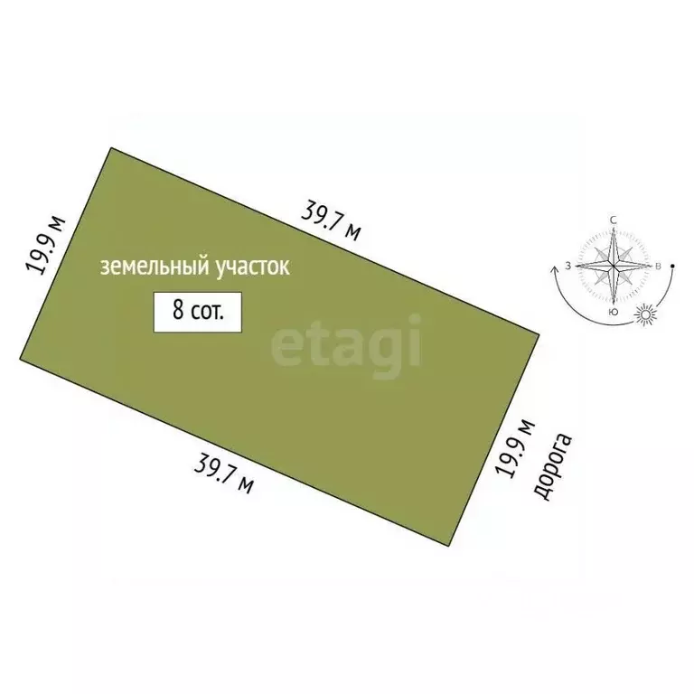 Участок в Татарстан, Тукаевский район, д. Азьмушкино ул. Денежная, 6 ... - Фото 2