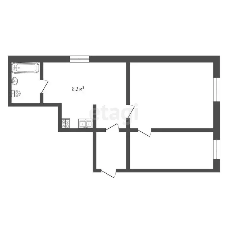 1-комнатная квартира: Ялта, улица Яна Булевского, 7 (37.6 м) - Фото 0