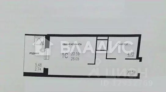 Студия Пензенская область, Пенза ул. Антонова, 5М (24.7 м) - Фото 2