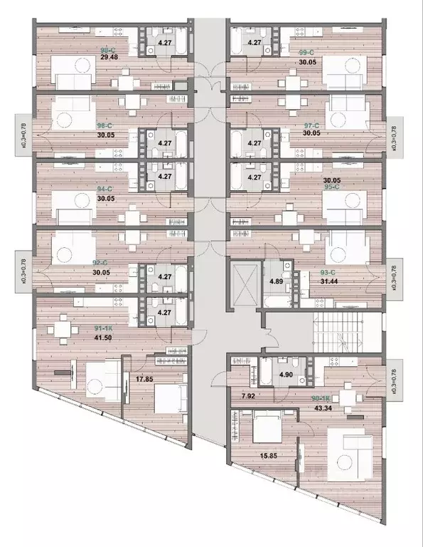1-к кв. Калининградская область, Зеленоградск ул. Гагарина (63.62 м) - Фото 2