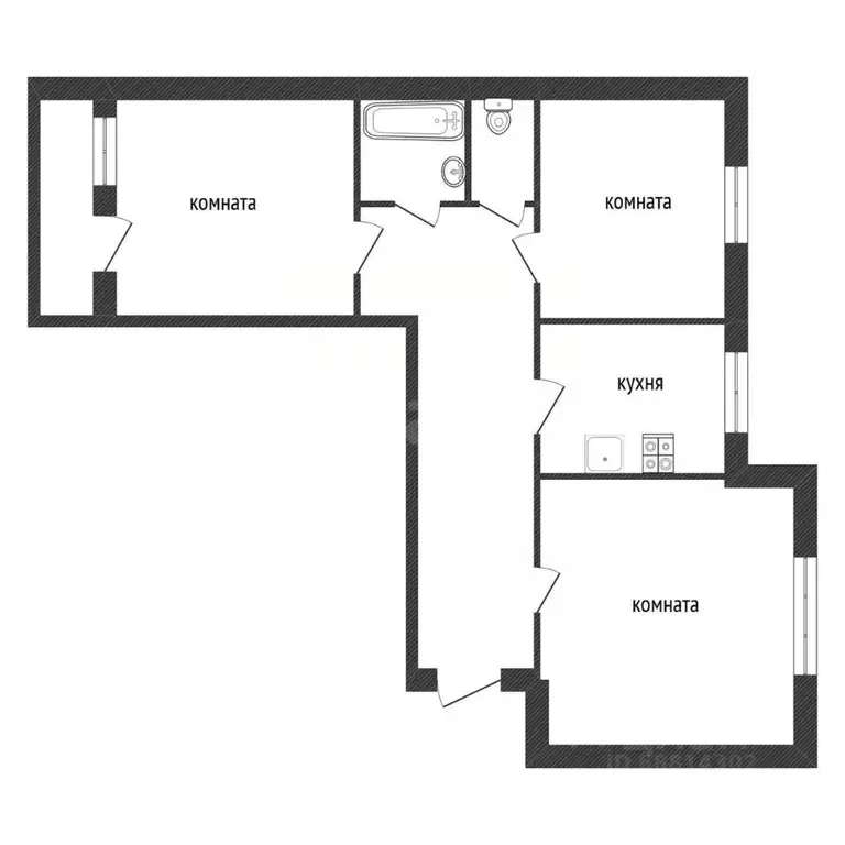 3-к кв. Ленинградская область, Волхов Авиационная ул., 11 (64.5 м) - Фото 2