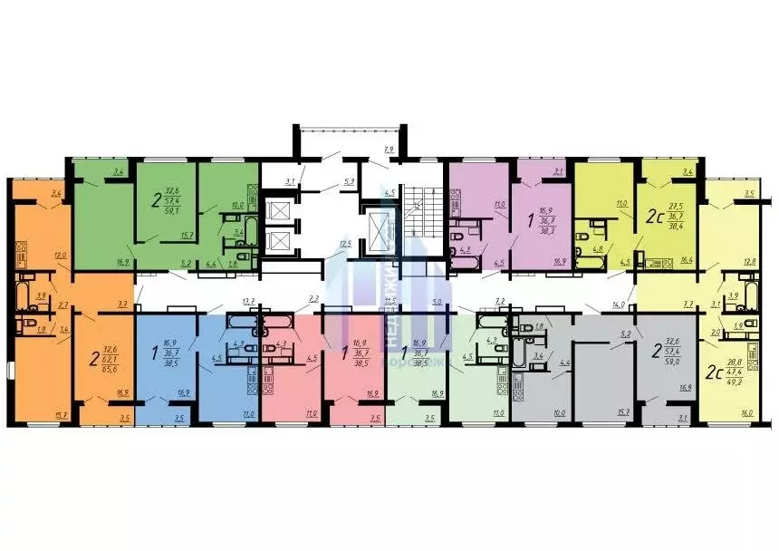2-комнатная квартира: Воронеж, улица Шишкова, 140Б/24 (49.1 м) - Фото 0
