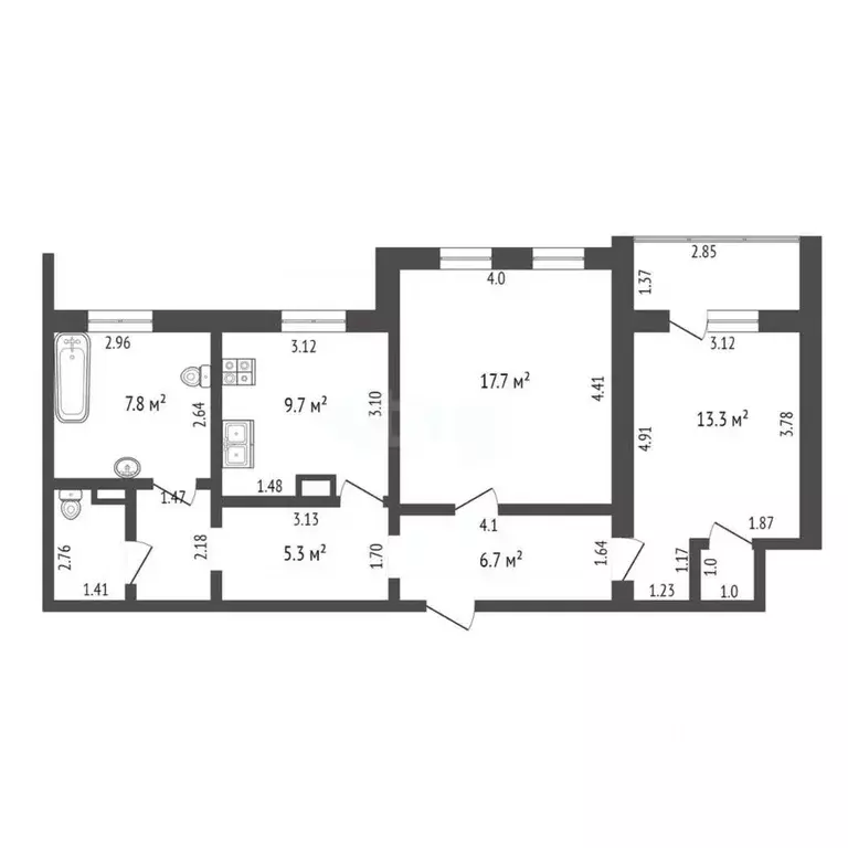 2-к кв. Москва Рождественская ул., 10 (71.3 м) - Фото 1