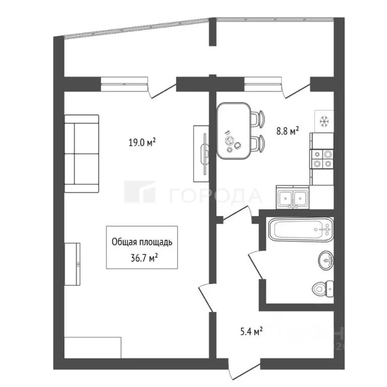 1-к кв. Новосибирская область, Новосибирский район, Станционный ... - Фото 2