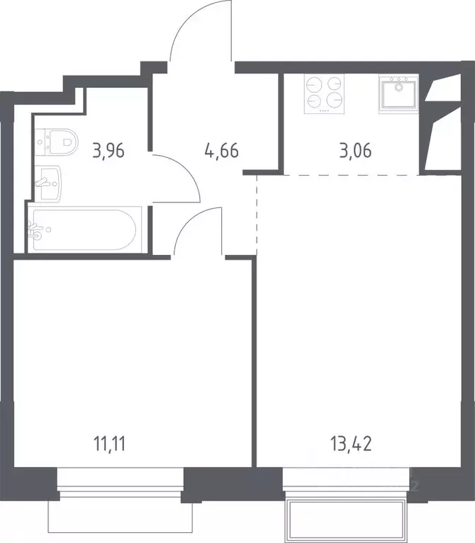 1-к кв. Московская область, Мытищи Трудовая ул., 29 (36.3 м) - Фото 1