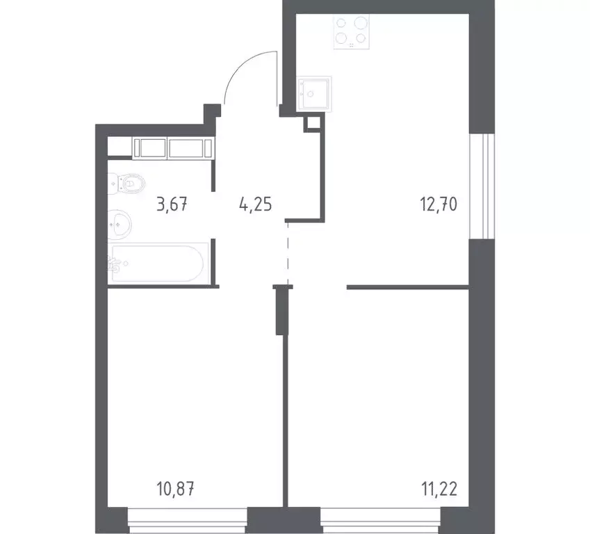 2-комнатная квартира: Балашиха, улица Бояринова, 30 (42.7 м) - Фото 1
