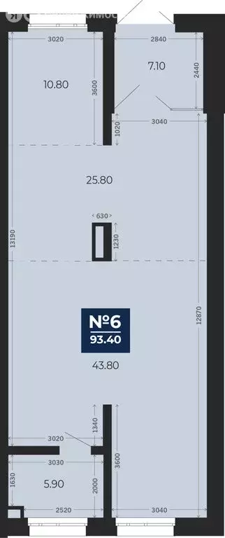 Помещение свободного назначения (93.4 м) - Фото 1