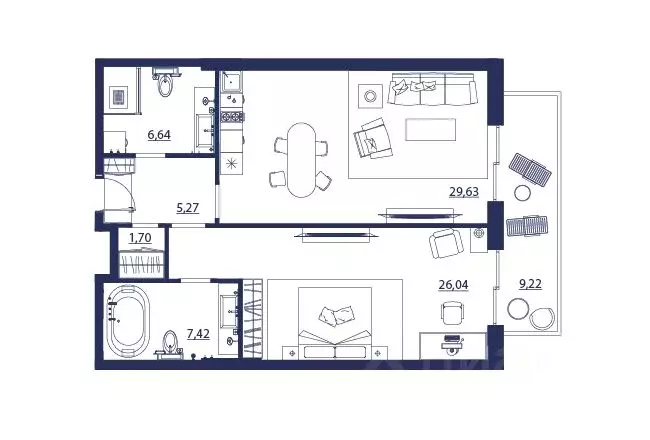 2-к кв. Крым, Ялта городской округ, Никита пгт  (85.92 м) - Фото 1