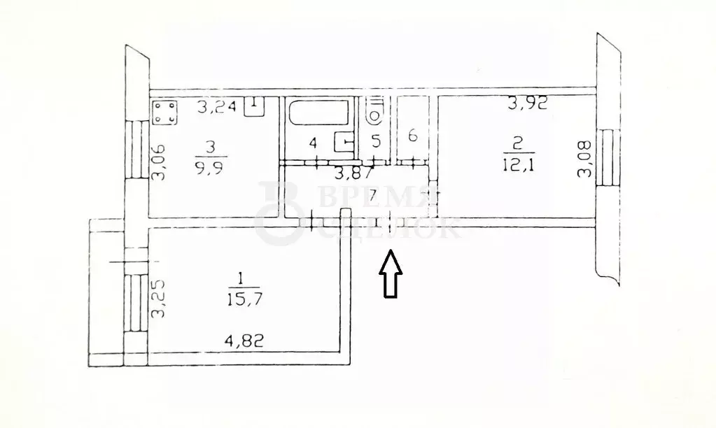 2-к кв. Владимирская область, Гусь-Хрустальный Прудинская ул., 3 (48.4 ... - Фото 2