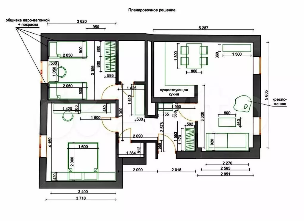 3-к. квартира, 80 м, 1/2 эт. - Фото 0