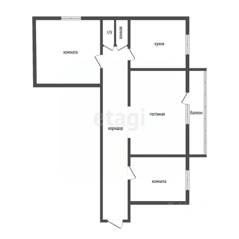 3-к кв. Красноярский край, Красноярск ул. 40 лет Победы, 28 (66.0 м) - Фото 2