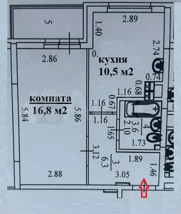 1-к. квартира, 37,2 м, 3/22 эт. - Фото 0
