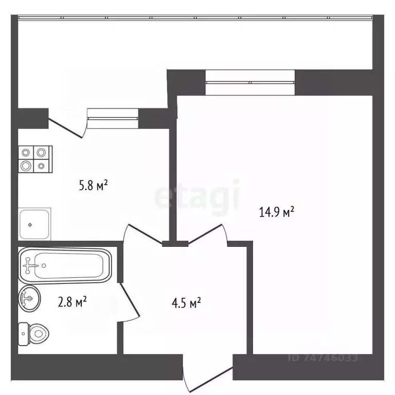 1-к кв. Крым, Евпатория ул. Перекопская, 1 (27.4 м) - Фото 1