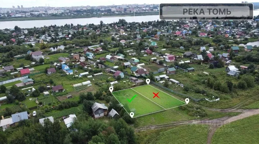 Участок в Томская область, Томск Левобережье СНТ, 1510 (6.7 сот.) - Фото 1