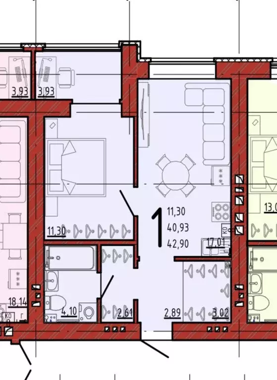 Продаётся 1-к квартира, 41.1 м - Фото 0