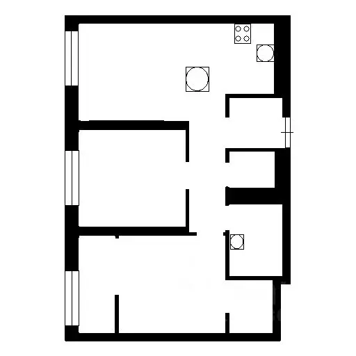 3-к кв. Омская область, Омск просп. Комарова, 27 (63.0 м) - Фото 1