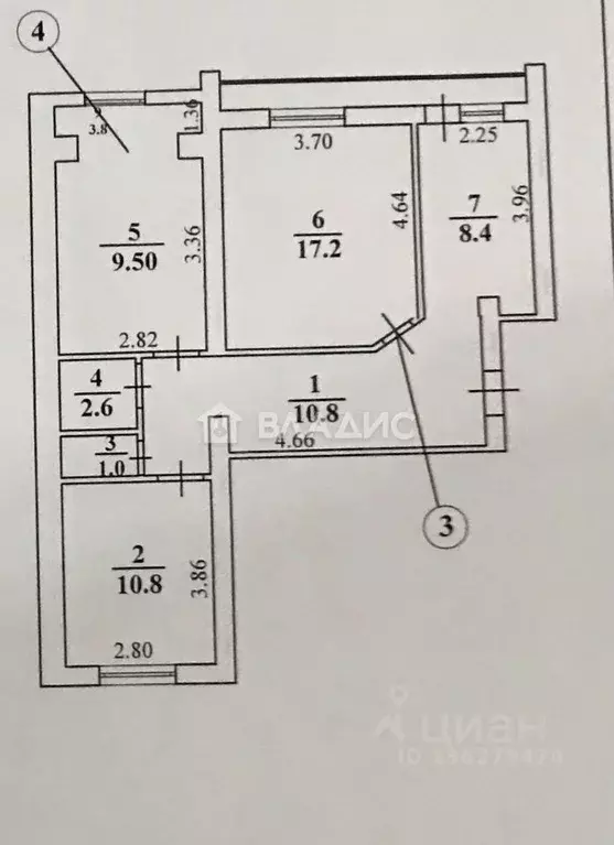 3-к кв. Московская область, Луховицы Пионерская ул., 27 (68.0 м) - Фото 2