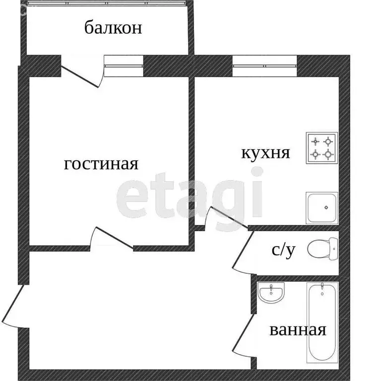 1-комнатная квартира: Абакан, Советская улица, 169А (34.1 м) - Фото 0