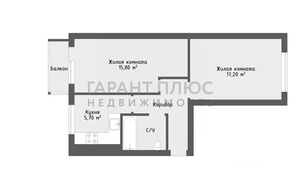 2-к кв. Липецкая область, Липецк ул. 4-я Пятилетка, 42 (47.3 м) - Фото 2