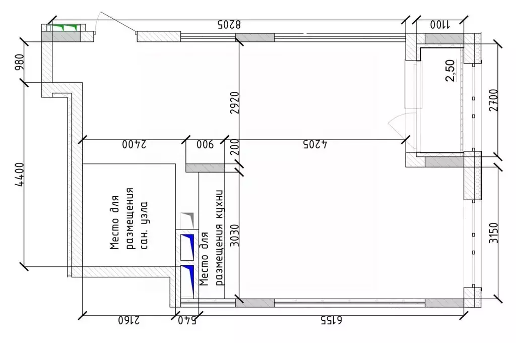2-к кв. Кемеровская область, Кемерово ул. 1-я Линия, 24 (47.6 м) - Фото 1