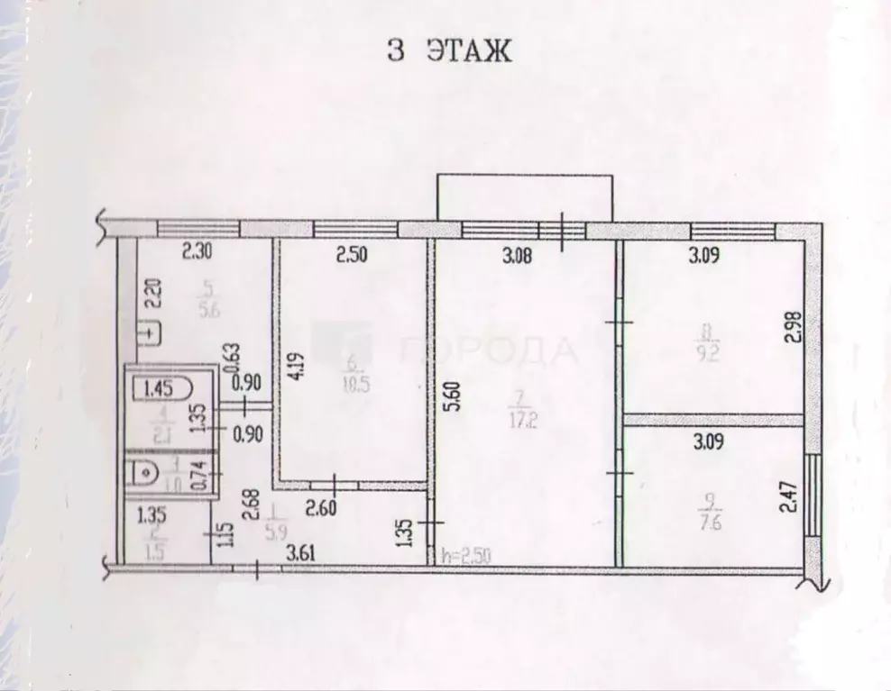 4-к кв. Алтайский край, Барнаул ул. Чкалова, 30 (61.5 м) - Фото 1