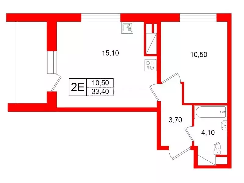 1-комнатная квартира: Санкт-Петербург, проспект Авиаконструкторов, 69 ... - Фото 1