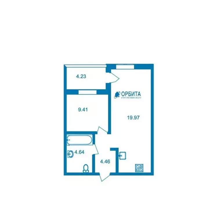 1-комнатная квартира: Тюмень, Краснооктябрьская улица, 8 (38.4 м) - Фото 1