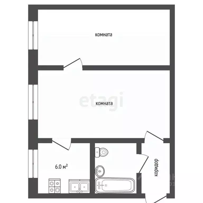 2-к кв. Самарская область, Самара Физкультурная ул., 23 (45.7 м) - Фото 2