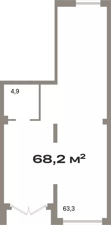 Помещение свободного назначения (68.21 м) - Фото 1