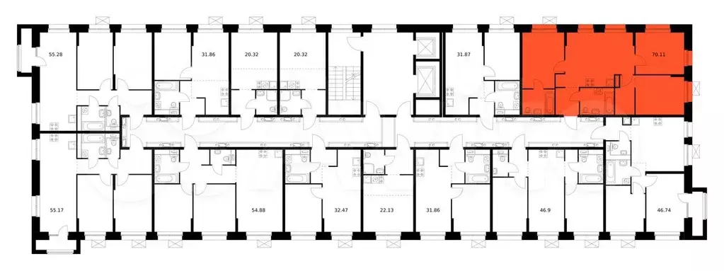 3-к. квартира, 70,1 м, 5/10 эт. - Фото 1