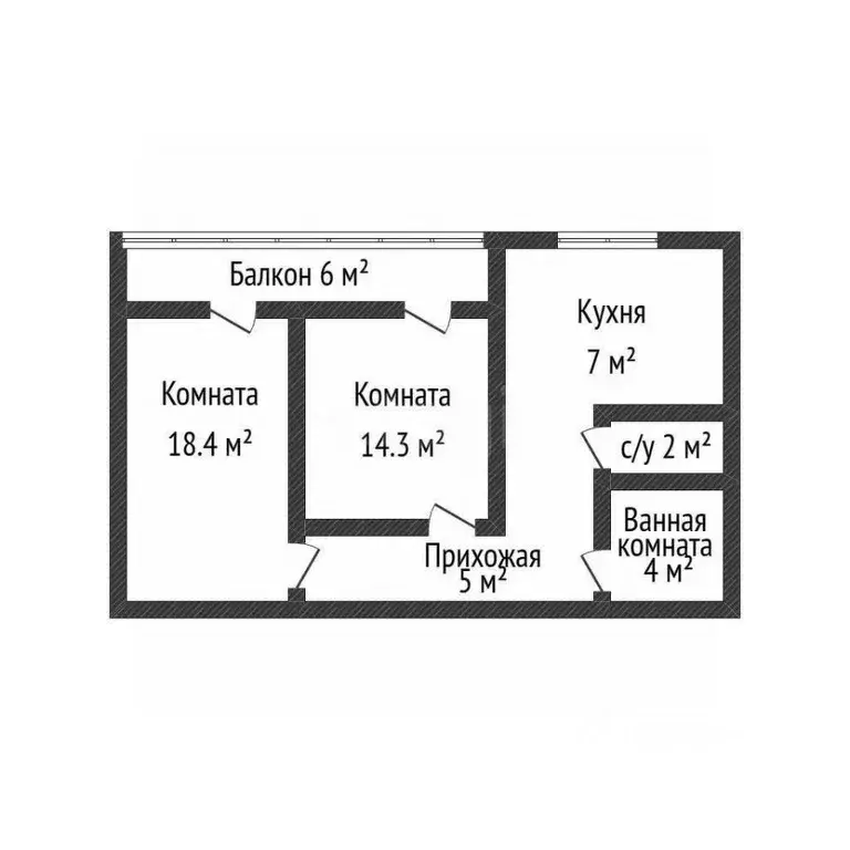 2-к кв. Краснодарский край, Новороссийск ул. Карамзина, 45 (52.7 м) - Фото 1